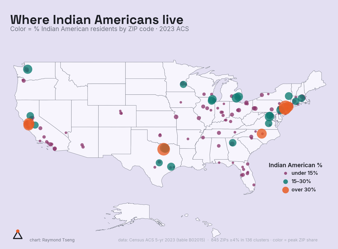 Where Indian Americans live